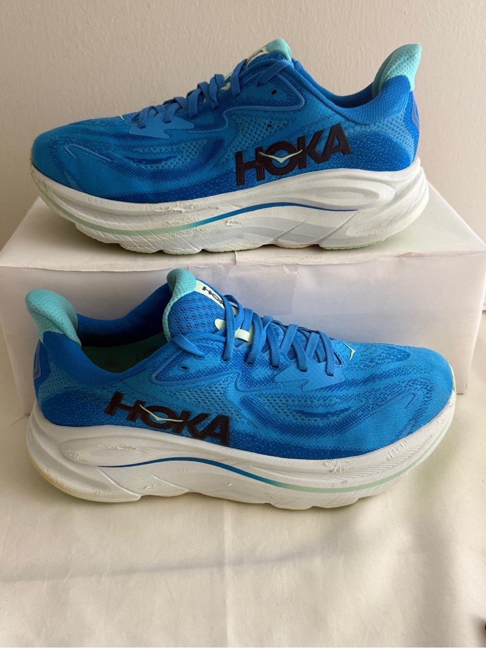 HOKA Clifton 10 Wide Skyward Blue - Men’s 11 2E Athletic NO INSOLES